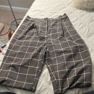 womens plaid trousers
